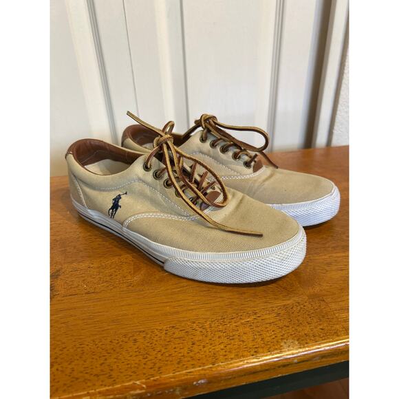 Polo Ralph Lauren Vaughn Canvas Leather Loafers - Picture 1 of 9